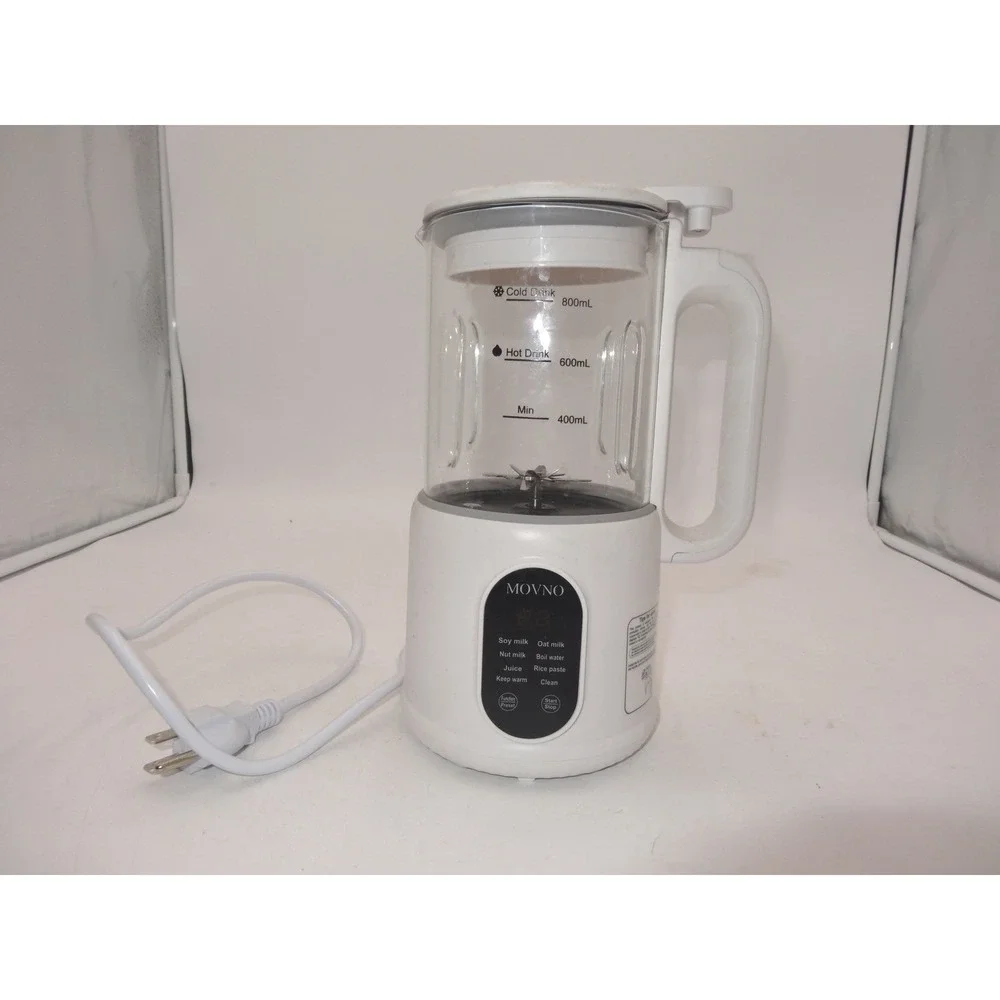 MOVNO‎ 800ml Soy Milk Maker Machine Portable Nut Milk Maker White